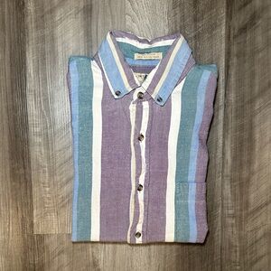 Northwest Territory Vintage Striped Short Sleeve Button Down - Medium